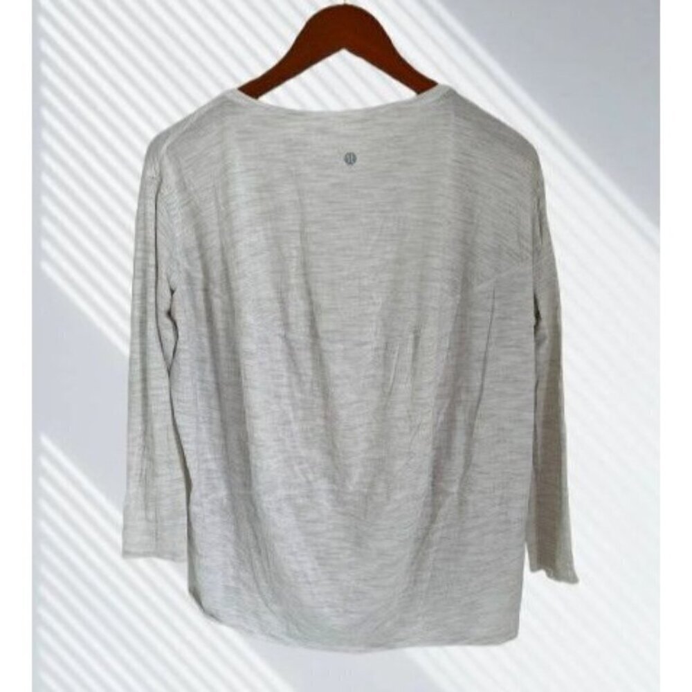 Lululemon Top Athletic Yoga Running Oversized Heather Gray Size Med
